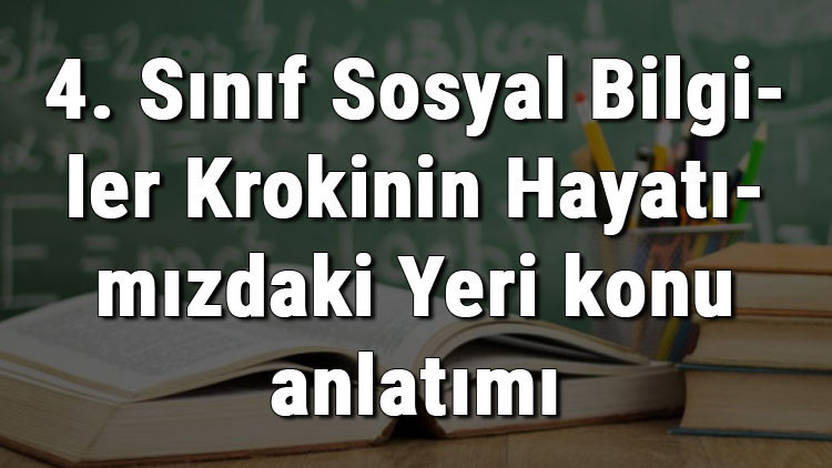 4. Sınıf Sosyal Bilgiler Krokinin Hayatımızdaki Yeri konu anlatımı