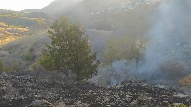 Orman yangınını köylüler söndürdü