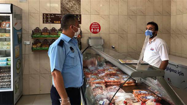 Nurdağında kasap ve marketlerde denetim