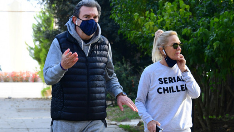 Betina Machler ve sevgilisi Sinan Dereli yürüyüşte
