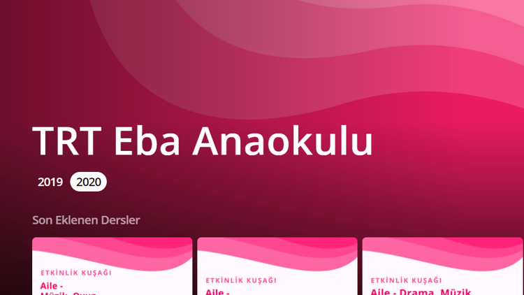 TRT EBA Anaokulu başladı