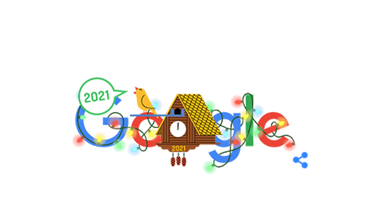 Yeni yılın ilk günü için Googledan Doodle Google 2021 yılbaşını Doodle ile kutladı