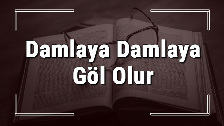 Damlaya Damlaya Göl Olur atasözünün anlamı ve örnek cümle içinde kullanımı (TDK)
