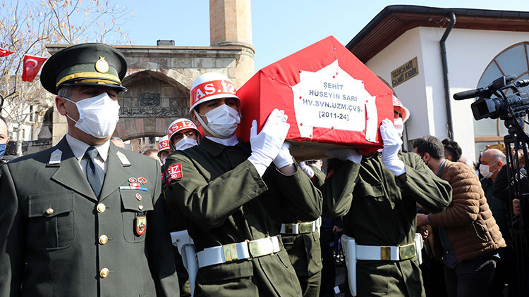Gara şehidi Uzman Çavuş Hüseyin Sarı, Kahramanmaraşta toprağa verildi