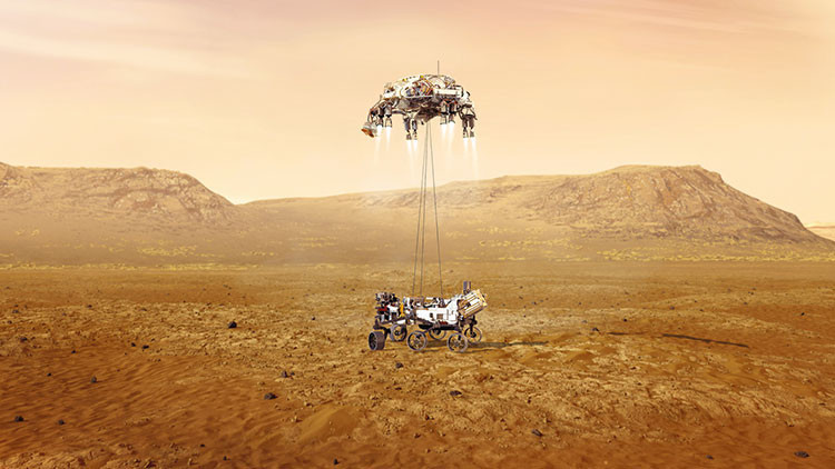 Azim Mars toprağında Mars’a böyle indi... Azim Mars toprağında Mars’a böyle indi...