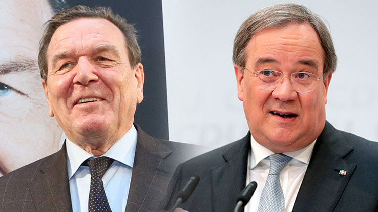 Schröder girdi, ya Laschet