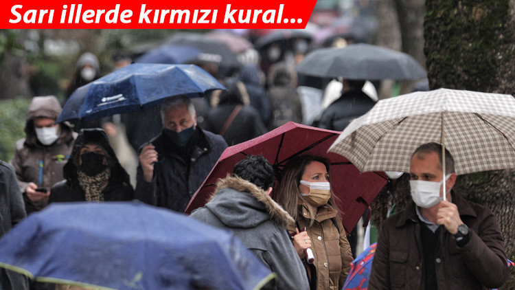 Koronavirüs önlemlerinde dikkat çeken detay.. Sarı ilde kırmızı bölge Koronavirüs önlemlerinde dikkat çeken detay.. Sarı ilde kırmızı bölge