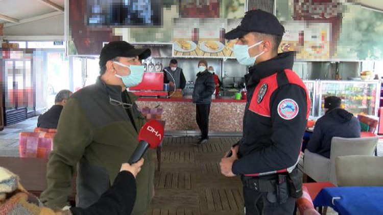Yeşilköy Sahilinde kafe ve restoranlara koronavirüs denetimi