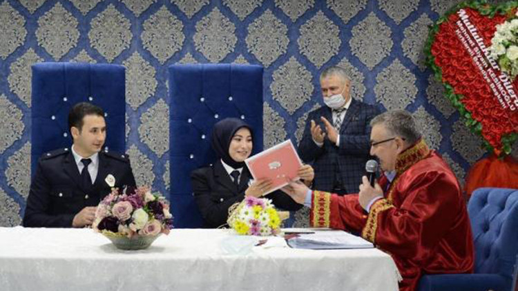 Komiser yardımcısı ile polis memuru 10 Nisan’da evlendi