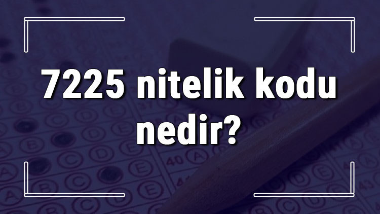 7225 nitelik kodu nedir KPSS 7225 nitelik kodu özel şartı ne işe yarar