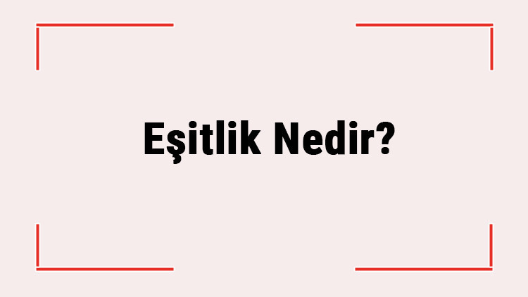 Eşitlik Nedir Neden Önemlidir Kısaca Eşitliğin Tanımı Eşitlik Nedir Neden Önemlidir Kısaca Eşitliğin Tanımı