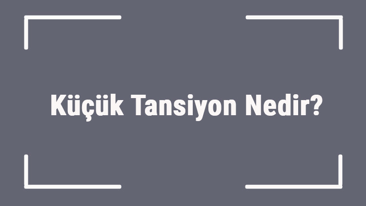 Küçük Tansiyon Nedir Küçük Tansiyon Neden Düşer Veya Yükselir Normal Değerleri..