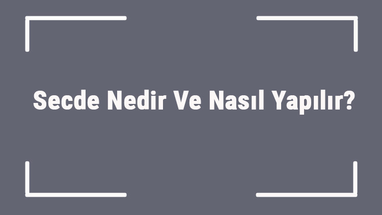 Secde Nedir Ve Nasıl Yapılır Secde De Ne Okunur Ve Dua Edilir Mi
