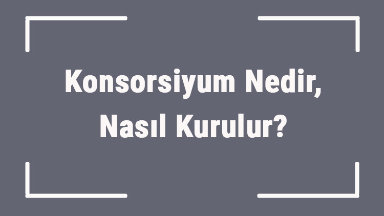Konsorsiyum Nedir, Nasıl Kurulur Konsorsiyum Anlaşması Nedir Konsorsiyum Nedir, Nasıl Kurulur Konsorsiyum Anlaşması Nedir