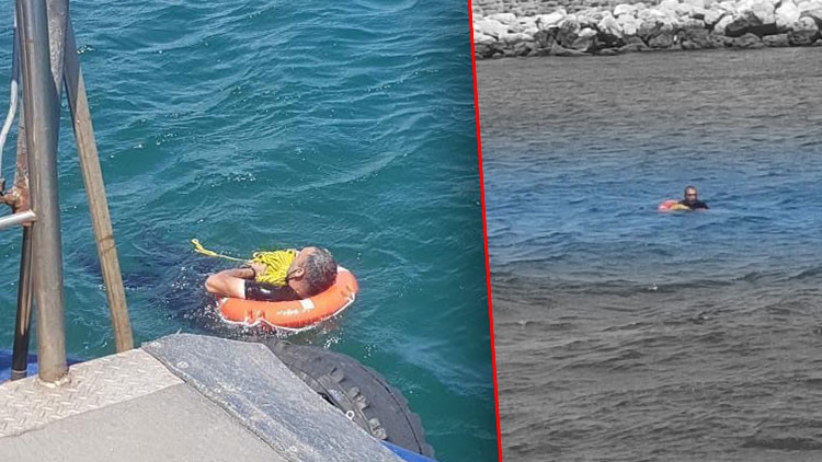Vapurdan düştü, fark edilmedi Can simidiyle kurtuldu Vapurdan düştü, fark edilmedi Can simidiyle kurtuldu