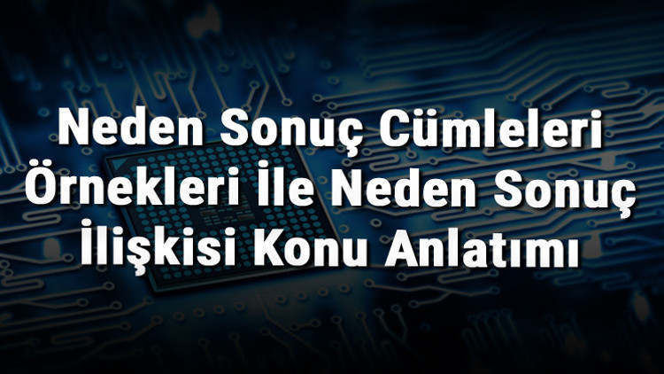 Neden Sonuç Cümleleri Örnekleri İle Neden Sonuç İlişkisi Konu Anlatımı
