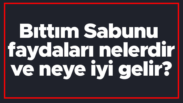 Bıttım Sabunu faydaları nelerdir ve neye iyi gelir Bıttım Sabununun yüze, cilde, beyaz ve siyah saça faydaları
