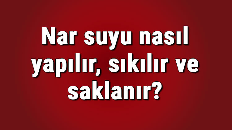 Nar suyu nasıl yapılır, sıkılır ve saklanır Evde doğal nar suyu tarifi ve yapımı Nar suyu nasıl yapılır, sıkılır ve saklanır Evde doğal nar suyu tarifi ve yapımı