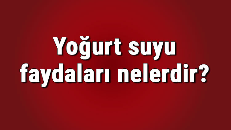 Yoğurt suyu faydaları nelerdir ve neye iyi gelir Yoğurt suyunun böbreklere, cilde ve saça faydaları