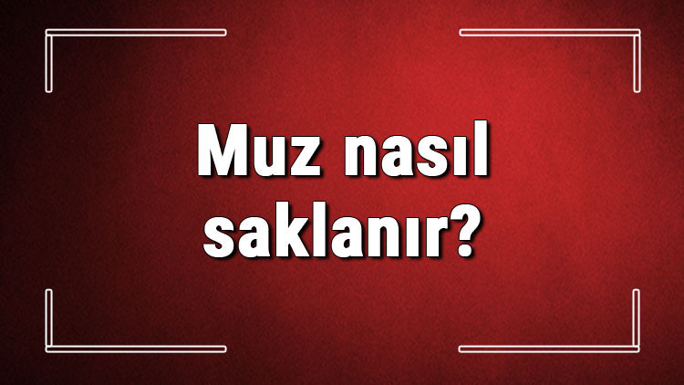 Muz nasıl saklanır Muz nasıl saklanırsa kararmaz Neden dolapta saklanmaz