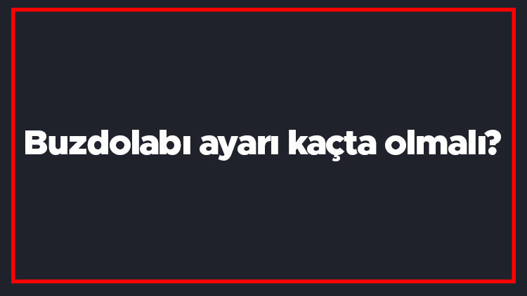 Buzdolabı ayarı kaçta olmalı Yaz ve kış aylarında buzdolabı kaç dereceye ayarlanmalı