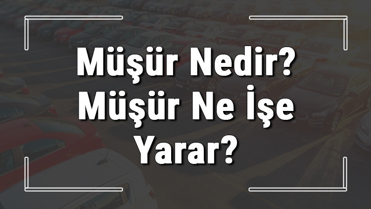 Müşür nedir ve ne işe yarar Arabada müşür arızası ne demek