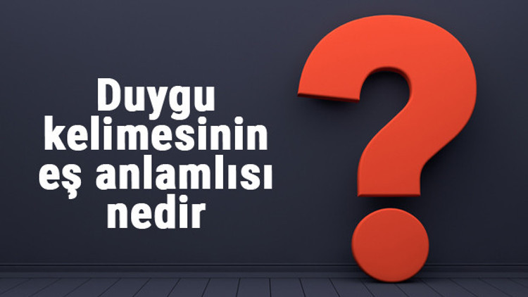 Duygu kelimesinin eş anlamlısı nedir Duygunun eş anlamı ile örnek cümleler (TDK)