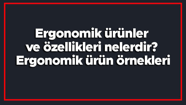 Ergonomik ürünler ve özellikleri nelerdir Ergonomik ürün örnekleri