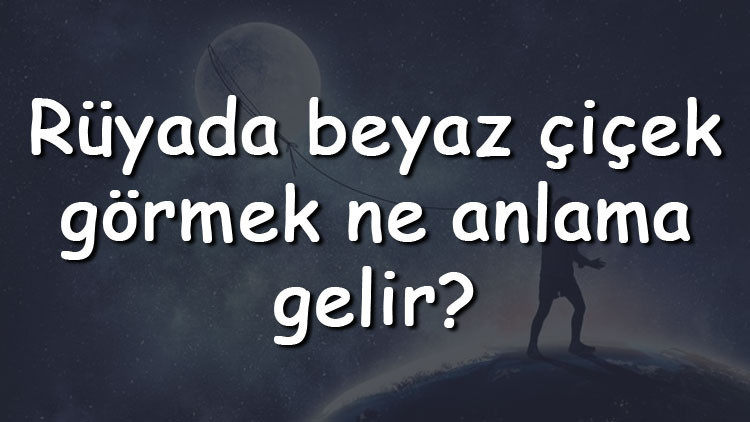 Rüyada beyaz çiçek görmek ne anlama gelir Rüyada beyaz çiçek toplamak, almak ve dikmek tabiri