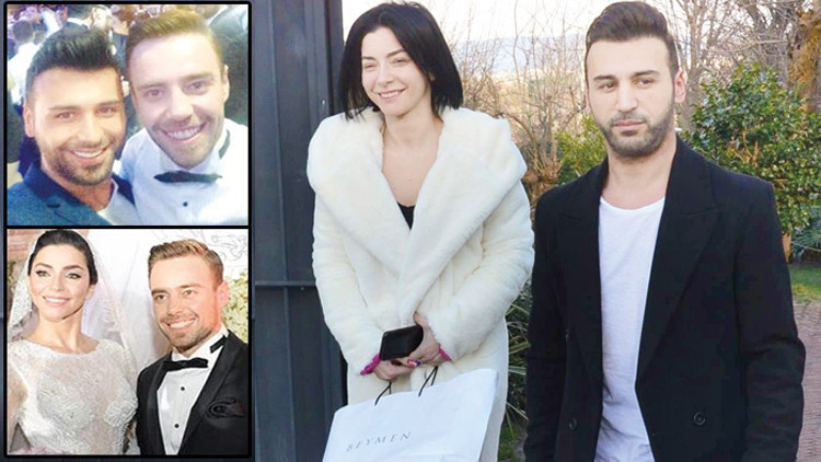 Eski eşinin eski dostu... Emre Kaya, Murat Dalkılıç ve Merve Boluğurun düğününe katılmış...