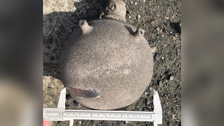 Samsun sahiline patlayıcı benzeri cisim vurdu Samsun sahiline patlayıcı benzeri cisim vurdu