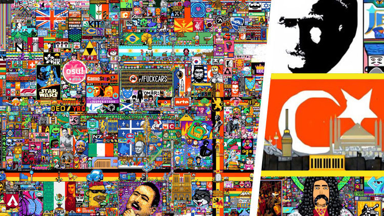 Milyonlarca kişi katıldı... Reddit R Place uygulamasına Türk damgası