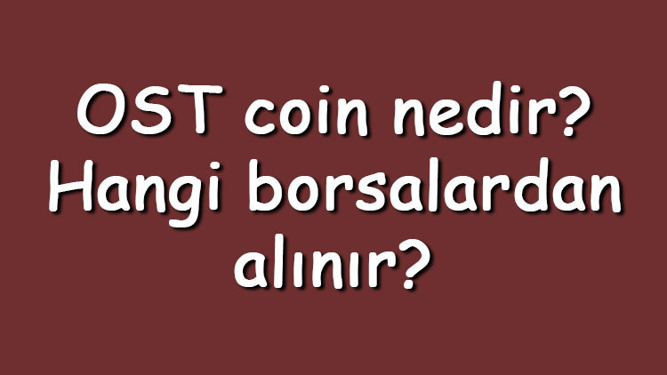 OST coin nedir Hangi borsalardan alınır OST ne zaman çıktı Ne iş yapar