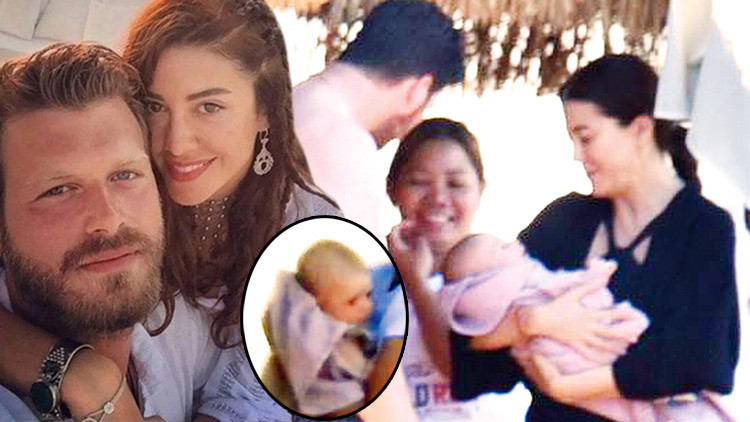 Kıvanç Tatlıtuğ ile Başak Dizerin oğulları Kurt Efe ilk kez görüntülendi