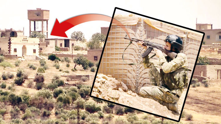 Menbic sınırının sıfır noktası... YPG/PKK’lılarla 500 metre Menbic sınırının sıfır noktası... YPG/PKK’lılarla 500 metre