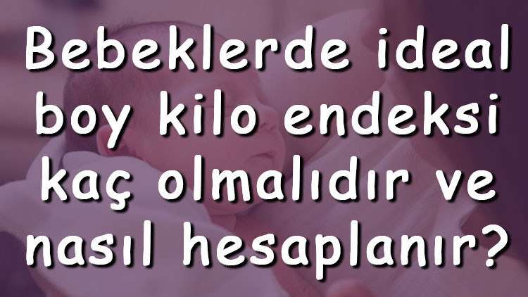 Bebeklerde ideal boy kilo endeksi kaç olmalıdır ve nasıl hesaplanır? Bebeklerde boy kilo hesaplama