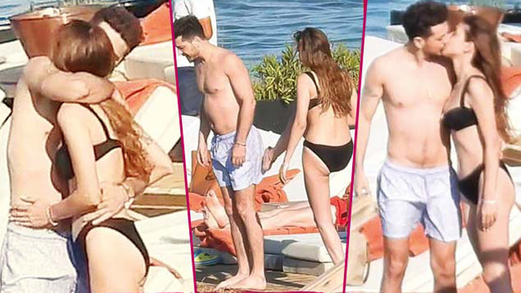 İskelede romantizm Ünlü çift tatile çıktı... İskelede romantizm Ünlü çift tatile çıktı...