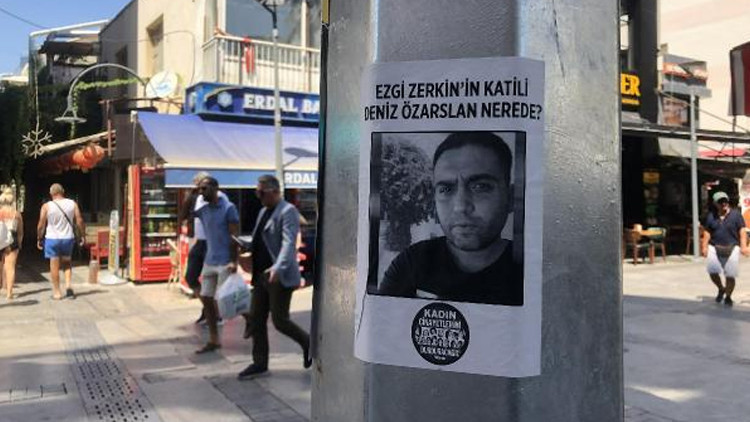 Ezginin cinayet şüphelisinin bulunması için ilan bastırdılar