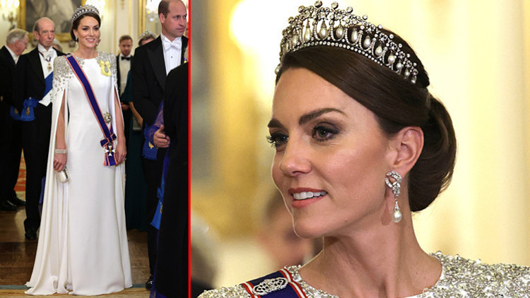 Kraliçenin incilerini bileğine taktı, gelin gibi süzüldü: İşte şimdi gerçek bir prenses oldu