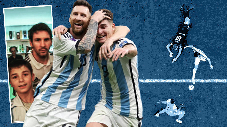 Arjantinde Julian Alvarez hayaline kavuştu 11 yaşında iken Messi ile fotoğraf çektirmişti...