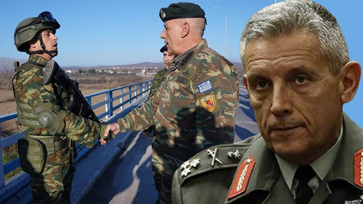 Yunanistan Genelkurmay Başkanı Konstantinos Florostan Türkiye sınırında yeni tahrik Yunanistan Genelkurmay Başkanı Konstantinos Florostan Türkiye sınırında yeni tahrik