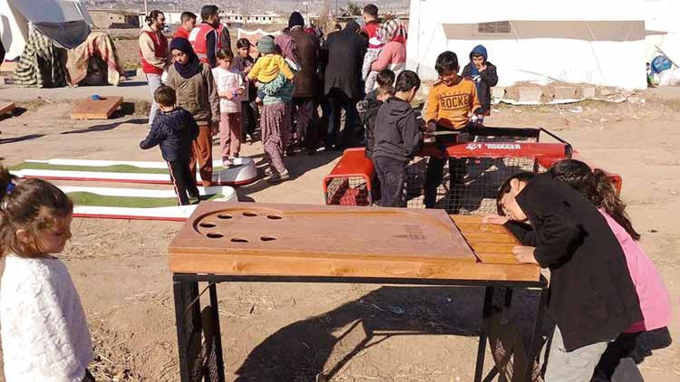 Depremzedelere yardım kampüsü