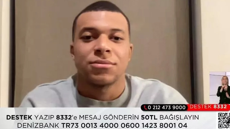 Kylian Mbappeden Türkiyeye destek mesajı: Çocuklar için çalışacağım