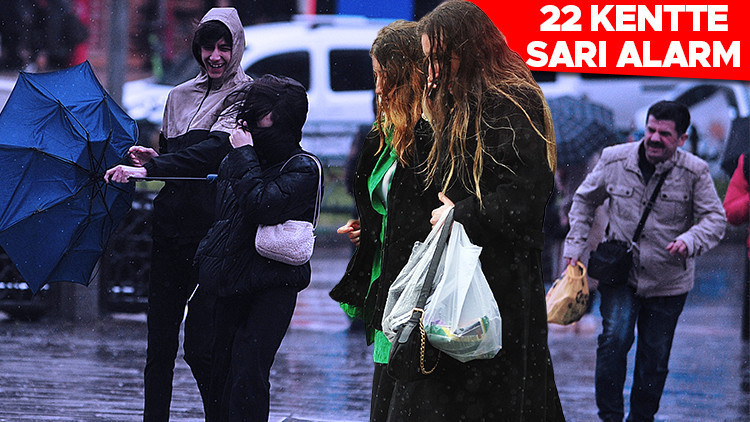 Meteorolojiden yeni hava durumu raporu: İstanbul ve İzmir dahil 22 kente sarı uyarı