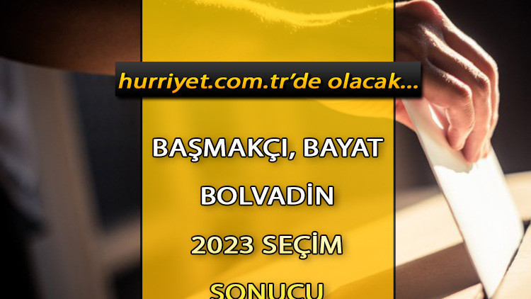 Afyonkarahisar Başmakçı, Bayat, Bolvadin Seçim Sonuçları 2023 hürriyet.com.trde olacak... İşte Başmakçı, Bayat, Bolvadin oy oranları ve toplam seçmen sayısı