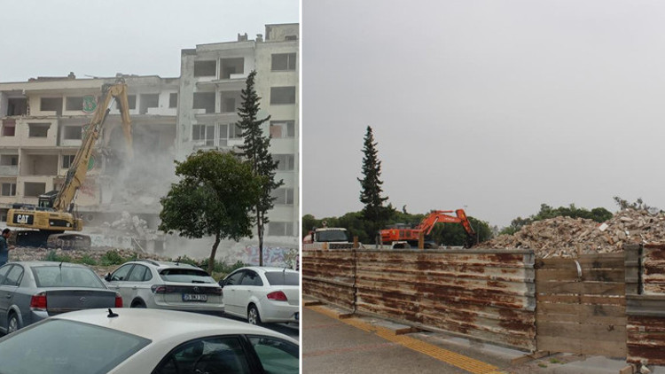 İzmirin 40 yıllık Pisa Kuleleri yıkıldı İzmirin 40 yıllık Pisa Kuleleri yıkıldı
