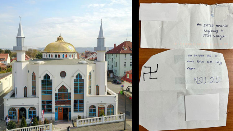 Göttingen Camii’ne ırkçı tehdit mektubu Göttingen Camii’ne ırkçı tehdit mektubu