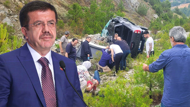 Eski Bakan Zeybekci kazada yaralandı Eski Bakan Zeybekci kazada yaralandı