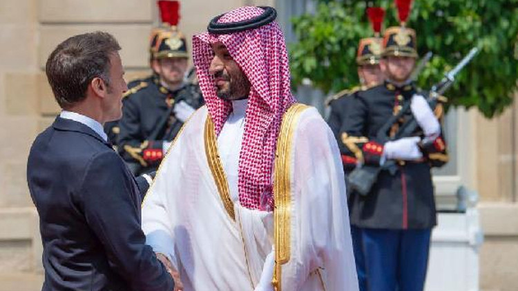 Macron, Veliaht Prens Selman ve Elon Musk ile görüştü