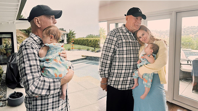 Ünlü oyuncu amansız hastalığın pençesine düşmüştü: Bruce Willis’ten torunuyla ilk poz geldi